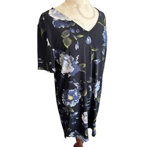 Christian Siriano Short Sleeve Floral Sheath Dress Large